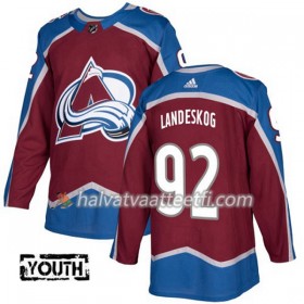 Lasten NHL Colorado Avalanche Pelipaita Gabriel Landeskog 92 Adidas 2017-2018 Burgundy Punainen Authentic